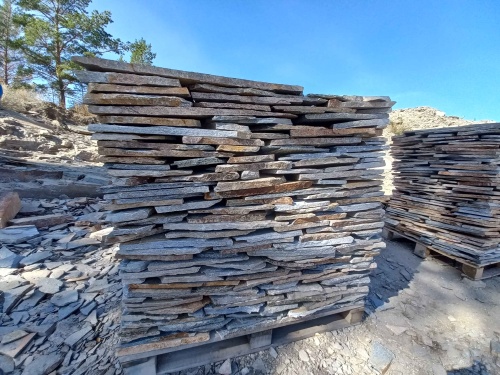 Плитняк златолит серебристый для фасада купить в Нефтеюганске